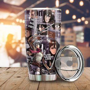 Mikasa Ackerman Tumbler Cup Custom Car Interior Accessories