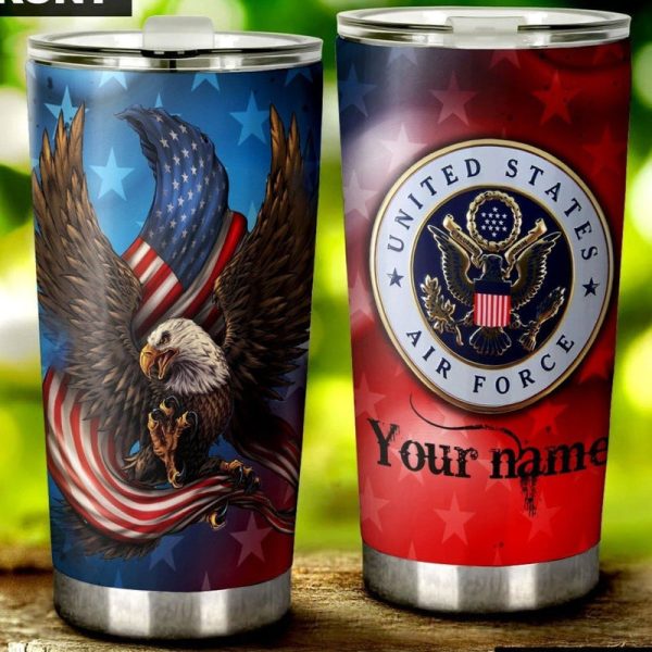 Military US Airforce Personalized Tumbler Stainless Steel