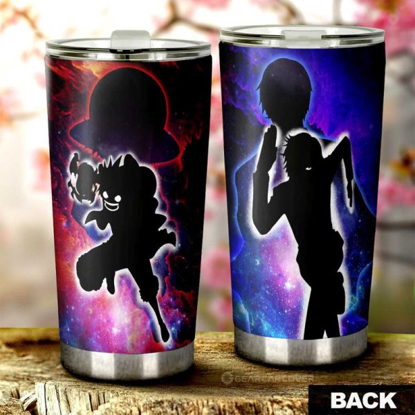 Monkey D. Luffy And Sanji Tumbler Cup Custom One Piece Anime Silhouette Style