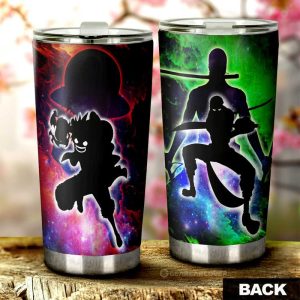 Monkey D. Luffy And Zoro Tumbler Cup Custom One Piece Anime Silhouette Style