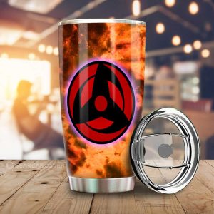 Obito Mangekyo Sharingan Tumbler Cup Custom Anime Tie Dye Style