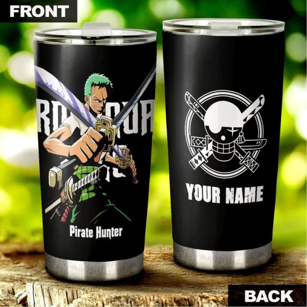 One Piece Roronoa Zoro Personalized Tumbler Stainless Steel Vacuum Insulated 20oz