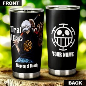 One Piece Trafalgar Law Personalized Tumbler Stainless Steel Vacuum Insulated 20oz