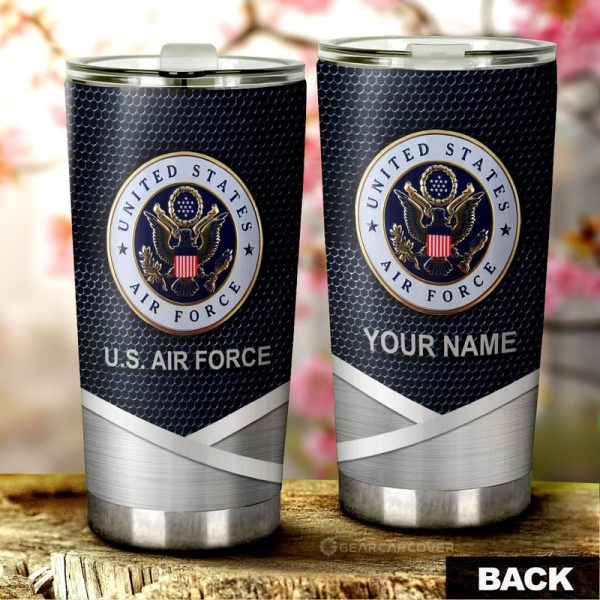 Personalized Name United States Air Force Tumbler Cup Custom Car Accessories