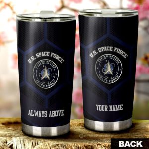 Personalized U.S. Space Force Military Tumbler Cup Custom Name Car Accessories