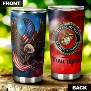 Personalized US Marines Corps Tumbler Cup