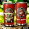 Personalized US Marines Corps Tumbler Cup Custom Baby Yoda