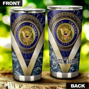 Personalized US Navy Custom Tumbler Stainless Steel