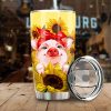 Pig Sunflower Custom Tumbler Stainless Steel