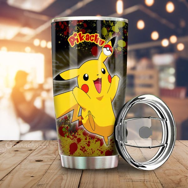 Pikachu Tumbler Cup Custom Tie Dye Style Anime Car Accessories