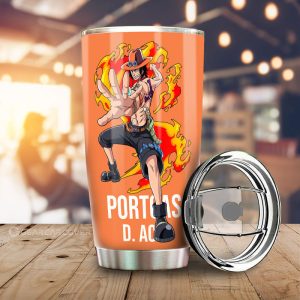 Portgas D. Ace Tumbler Cup Custom Anime Car Accessories For One Piece Fans