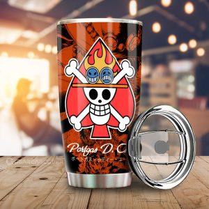 Portgas D. Ace Tumbler Cup Custom Manga For Fans Car Accessories