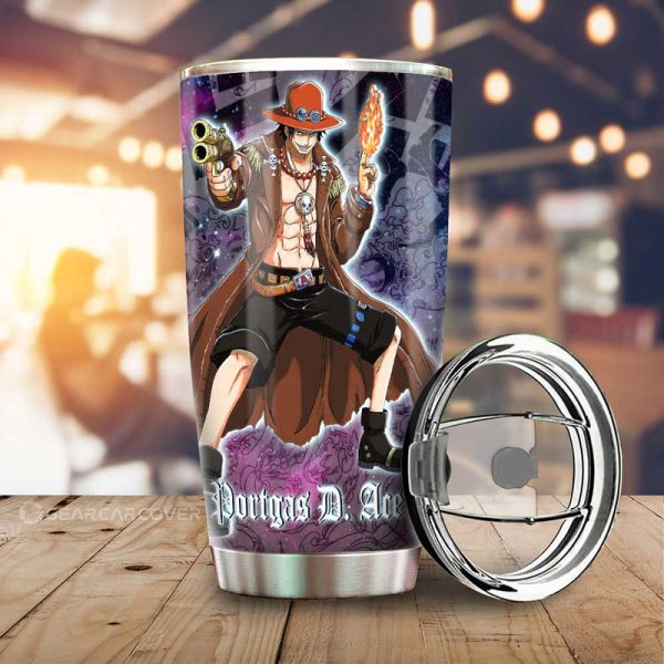 Portgas D. Ace Tumbler Cup Custom One Piece Anime Car Accessories Manga Galaxy Style