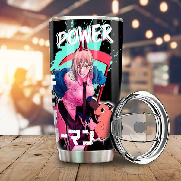 Power Tumbler Cup Custom Chainsaw Man Anime Car Accessories