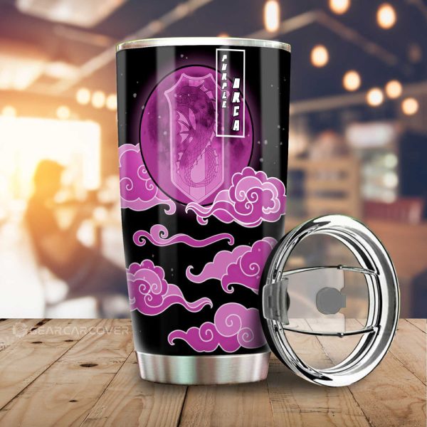 Purple Orca Tumbler Cup Custom Anime Black Clover Car Interior Accessories