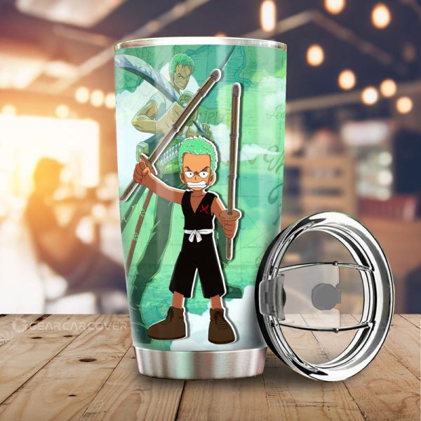 Roronoa Zoro Tumbler Cup Custom Map Car Accessories