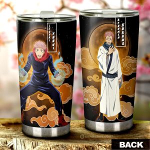 Ryoumen Sukuna And Yuuji Itadori Tumbler Cup Custom Jujutsu Kaisen Anime Car Interior Accessories