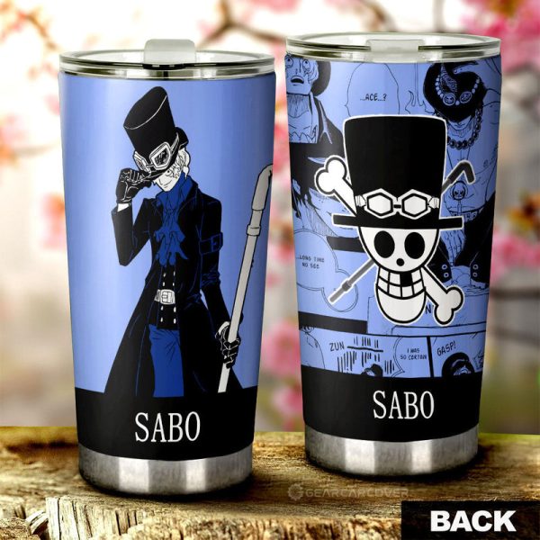 Sabo Tumbler Cup Custom One Piece Car Accessories Manga Style