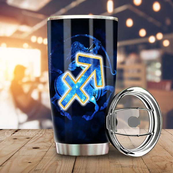 Sagittarius Tumbler Cup Custom Name Zodiac Car Interior Accessories