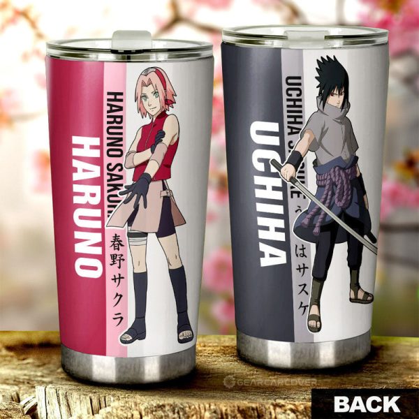 Sakura And Sasuke Tumbler Cup Custom Anime Car Accessories For Fans