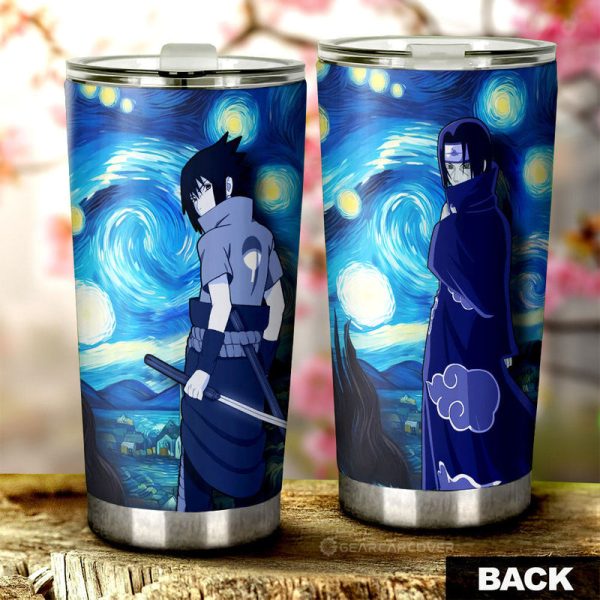 Sasuke Itachi Tumbler Cup Custom Starry Night Styles