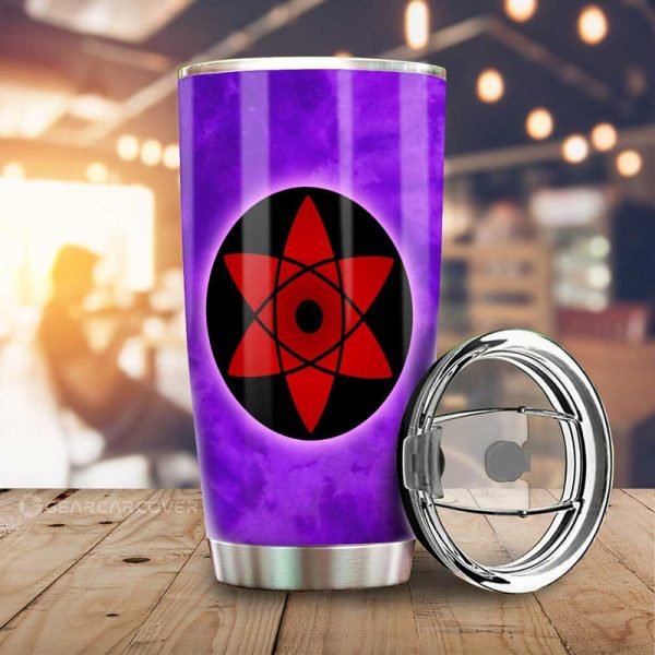 Sasuke Mangekyo Sharingan Tumbler Cup Custom Anime Tie Dye Style