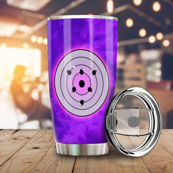 Sasuke Rinnegan Tumbler Cup Custom Anime Tie Dye Style