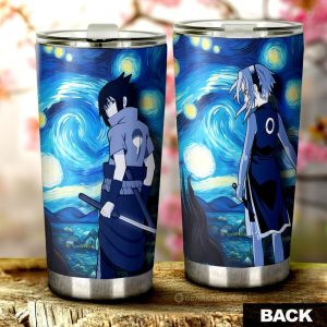 Sasuke Sakura Tumbler Cup Custom Starry Night Styles