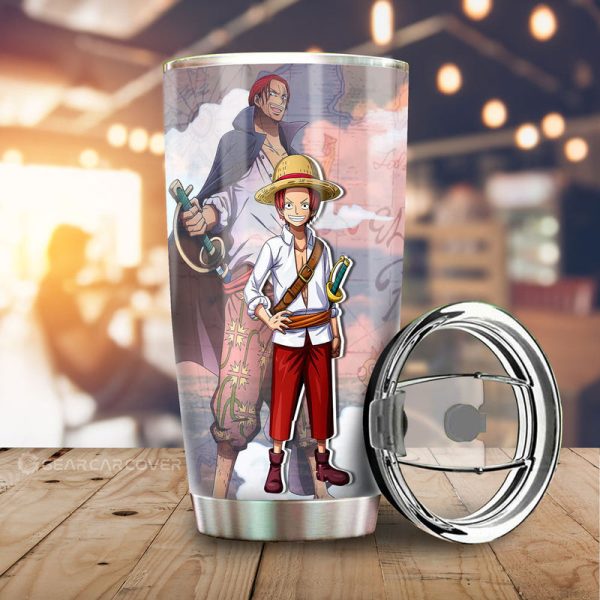 Shanks Tumbler Cup Custom One Piece Map Anime Car Accessories