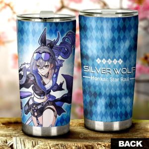 Silver Wolf Tumbler Cup Custom Honkai Star Rail Car Accessories