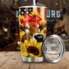 Sunflower Heifer Tumbler Cup Custom American Flag Car Accessories