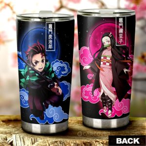 Tanjiro And Nezuko Tumbler Cup Custom Anime Demon Slayer Car Accessories Perfect Gift For Fan