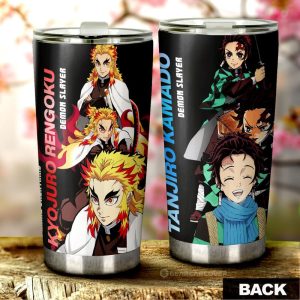 Tanjiro And Rengoku Tumbler Cup Custom