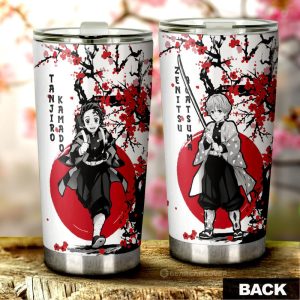 Tanjiro And Zenitsu Tumbler Cup Custom Japan Style Demon Slayer Anime Car Interior Accessories