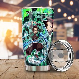 Tanjiro Kamado Tumbler Cup Custom Demon Slayer Anime Car Accessories