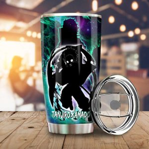 Tanjiro Kamado Tumbler Cup Custom Demon Slayer Anime Silhouette Style