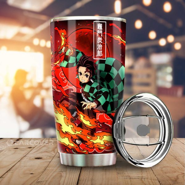 Tanjiro Sun Breathing Tumbler Cup Custom Demon Slayer Anime Car Accessories