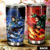 Tanjiro Water And Sun Breathing Skill Tumbler Cup Custom Anime Demon Slayer Car Accessories