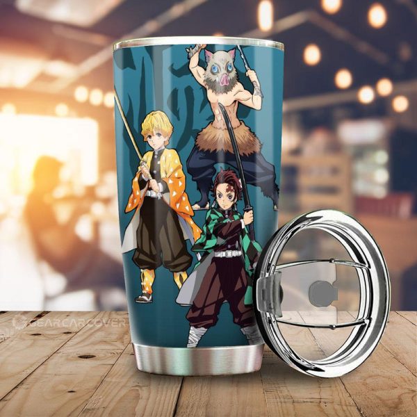 Tanjiro Zenitsu Inosuke Tumbler Cup Custom Demon Slayer Anime Car Accessories