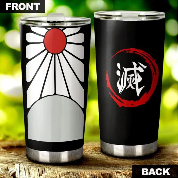 Tanjiro's Hanafuda Earrings Tumbler Cup Custom Demon Slayer Car Accessories