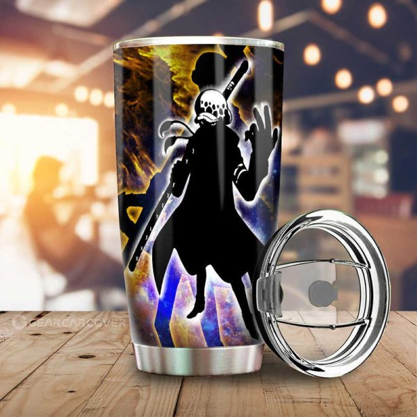 Trafalgar Law Tumbler Cup Custom One Piece Anime Silhouette Style