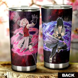 Tumbler Cup Custom Sasuke And Sakura Galaxy Style Car Accessories