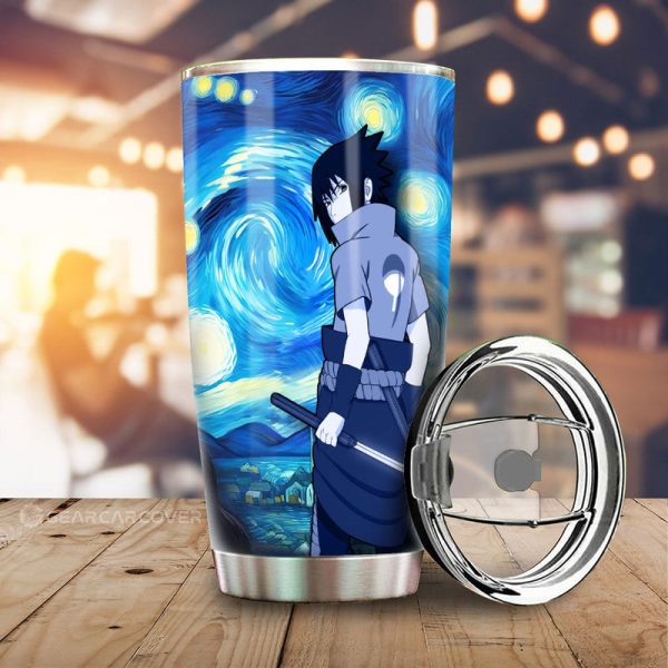 Uchiha Sasuke Tumbler Cup Custom Starry Night Styles