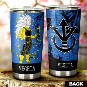 Vegeta SSJ Tumbler Cup Custom Manga Color Style