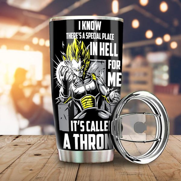 Vegeta's Throne Essential Tumbler Cup Custom Gift For Dragon Ball Anime Fans