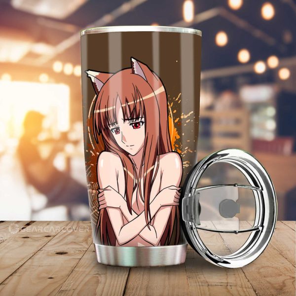 Waifu Girl Holo Tumbler Cup Custom Spice And Wolf Car Accessories