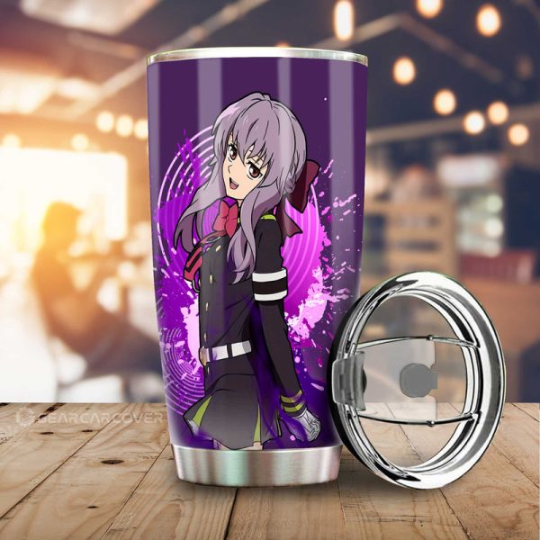 Waifu Girl Shinoa Hiiragi Tumbler Cup Custom Seraph Of The End Car Accessories