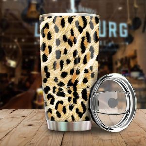 Wild Cheetah Print Tumbler Cup Car Accessories