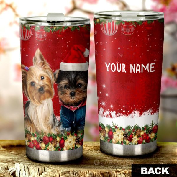 Yorkshire Terriers Dog Tumbler Cup Custom Christmas Car Interior Accessories