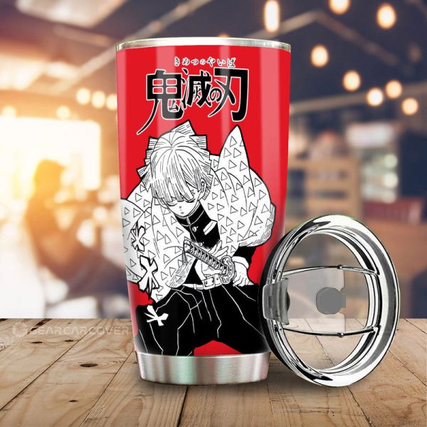 Zenitsu Agatsuma Tumbler Cup Custom Car Accessories Manga Style For Fans